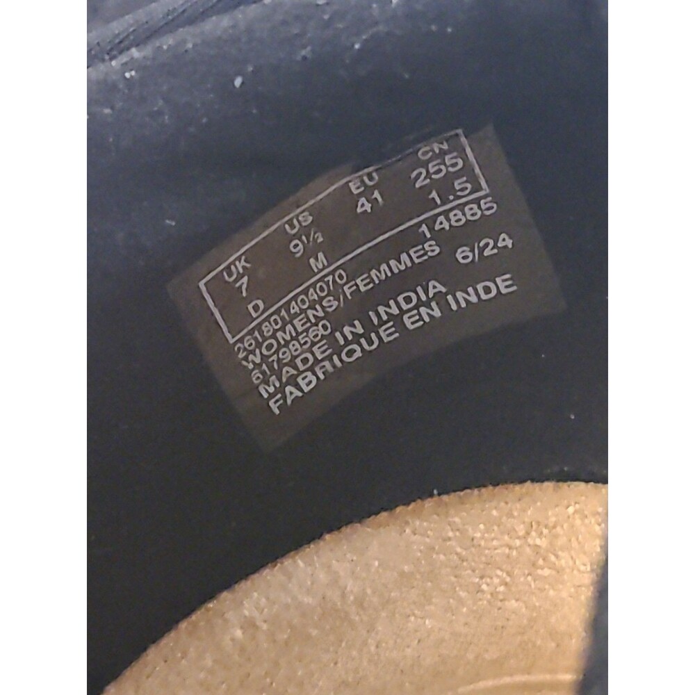 Clarks Women's Suttyn Walk Leather Wedges Black Leather Sz 9.5 New Nwob - Picture 7 of 7